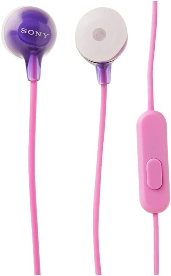 Sony MDR-EX15AP Audífonos Intrauditivos de Silicón, Color Morado