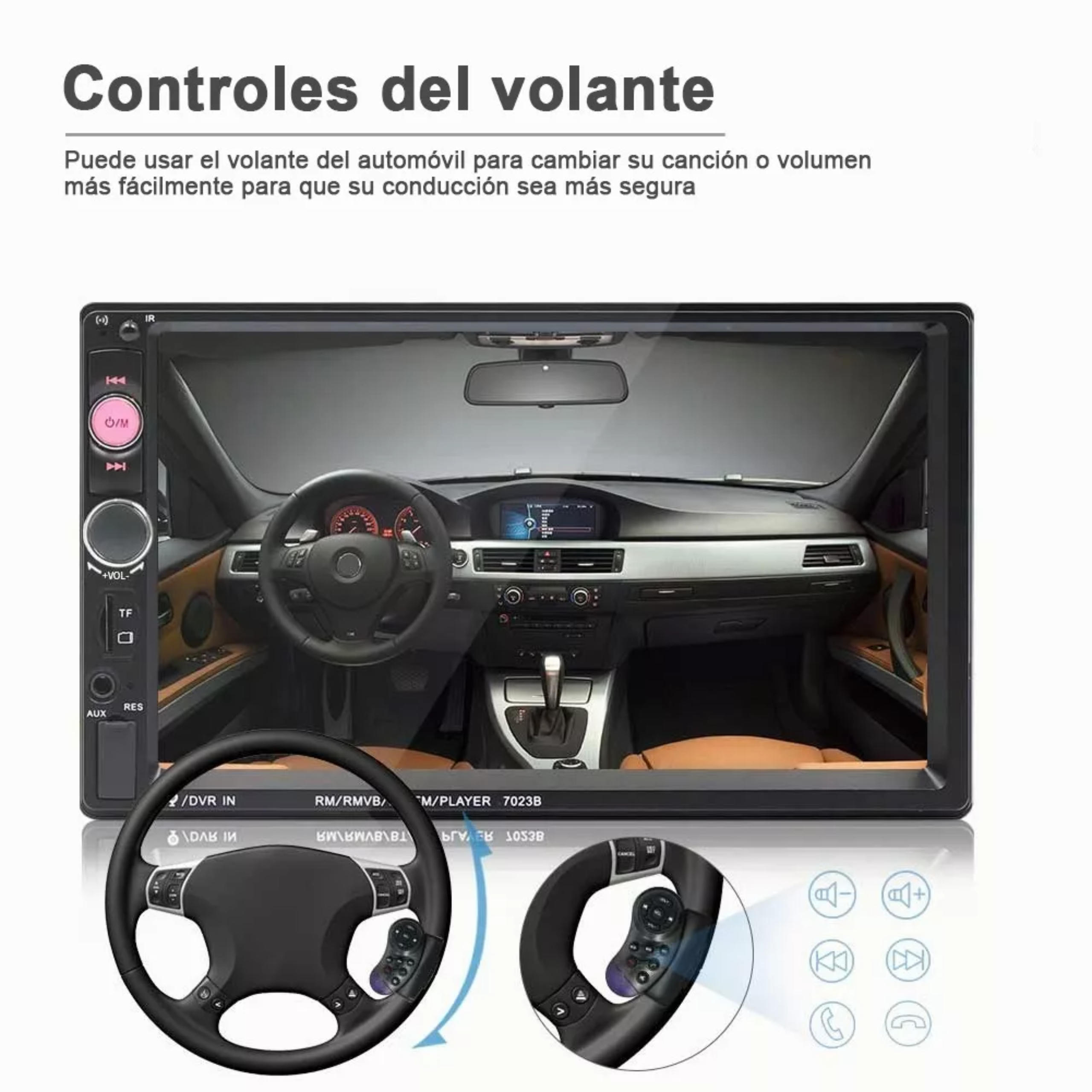 O F E  R T A  Autoestéreo Hivoz USB 7 Pulgadas Estéreo 2 Din Mirrorlink Pantalla Táctil Y Cámara
