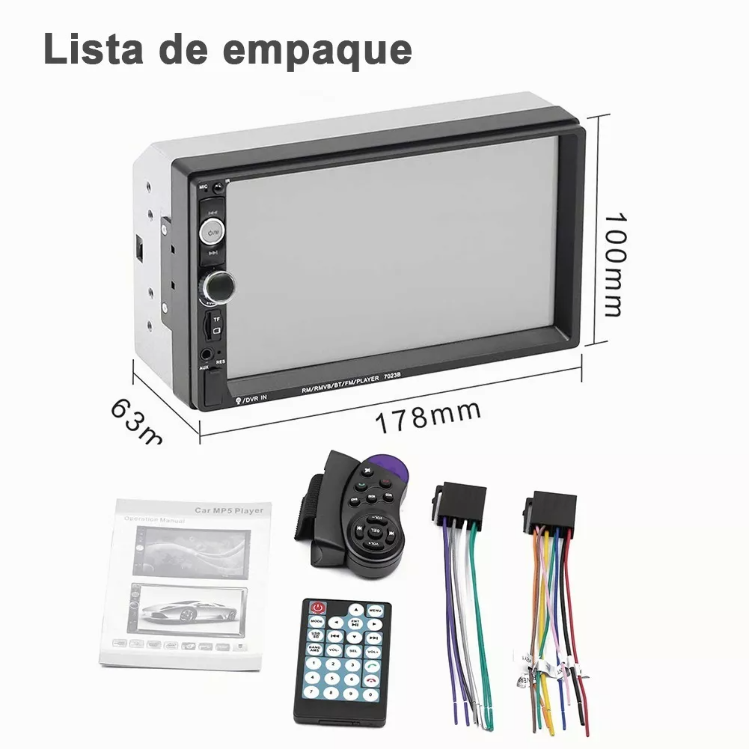 O F E  R T A  Autoestéreo Hivoz USB 7 Pulgadas Estéreo 2 Din Mirrorlink Pantalla Táctil Y Cámara