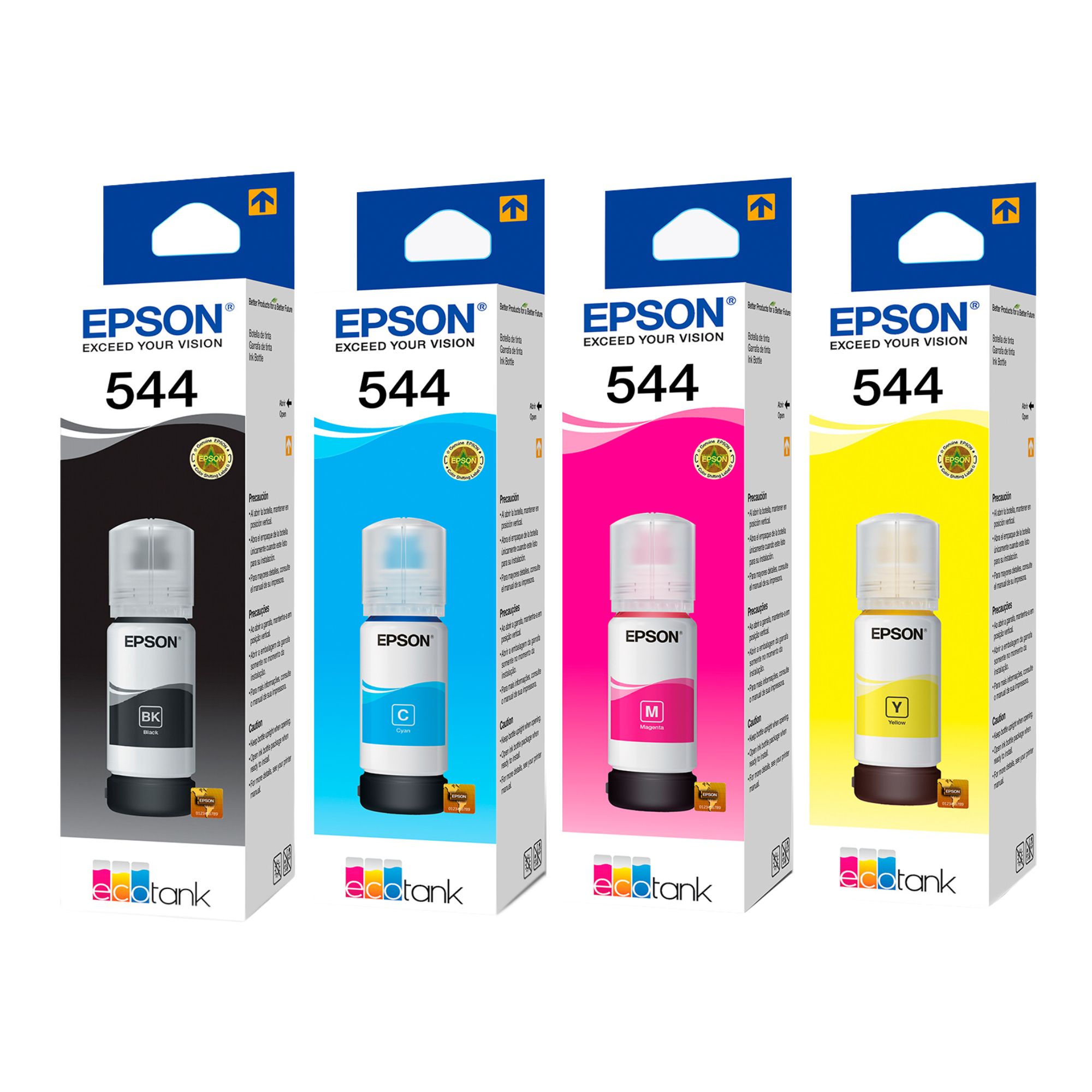 Kit de 4 Botellas de Tinta Epson T544
