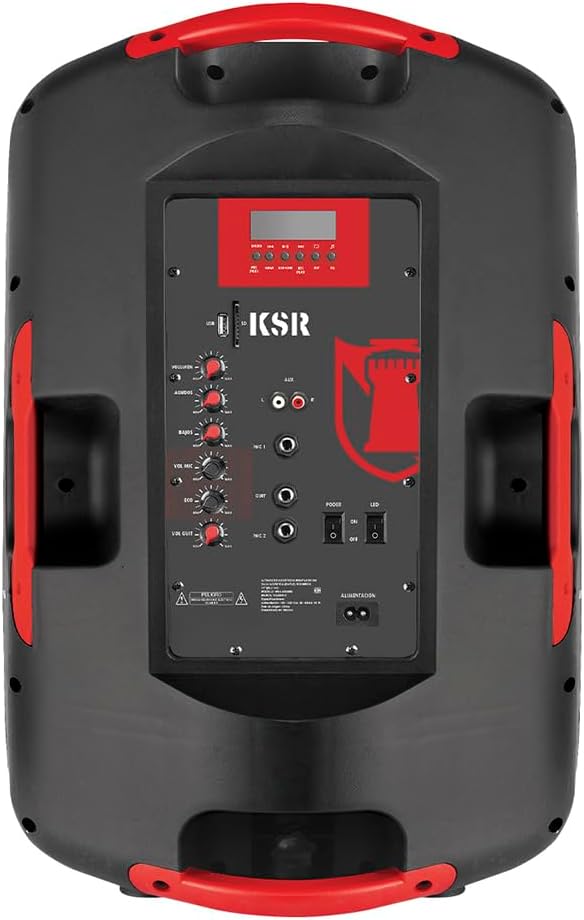 Mitzu BAFLE Profesional KSR 15" 26,900 W PMPO con Stand y Micrófono Alámbrico