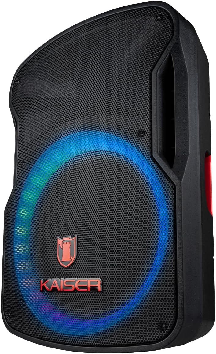Mitzu BAFLE Profesional KSR 15" 26,900 W PMPO con Stand y Micrófono Alámbrico