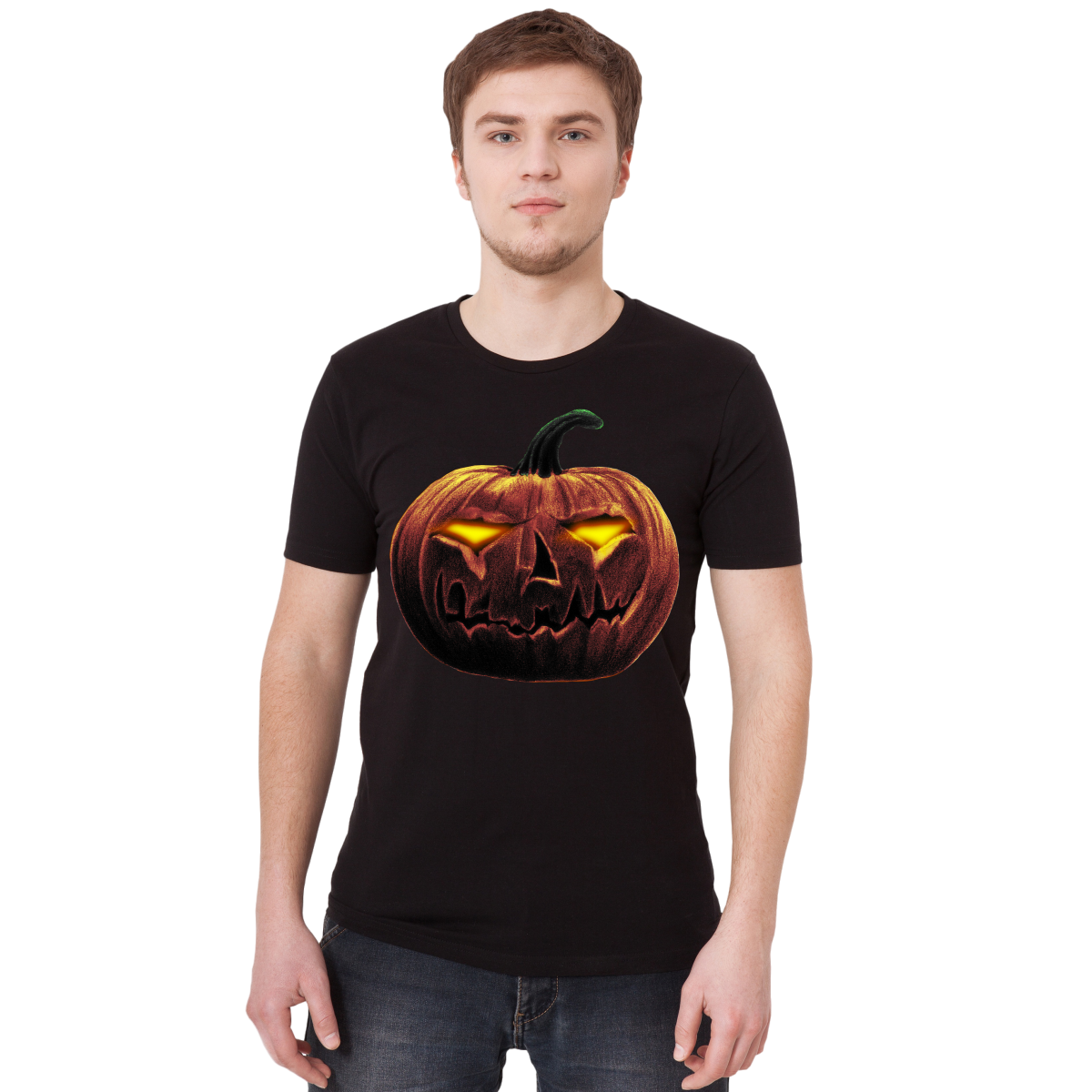 Playera Hombre Ideal Halloween Día de muertos y todo el año Calabaza Calavera 