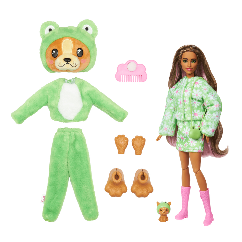 Muñeca Barbie Mattel Cutie  Reveal Rana/Oso