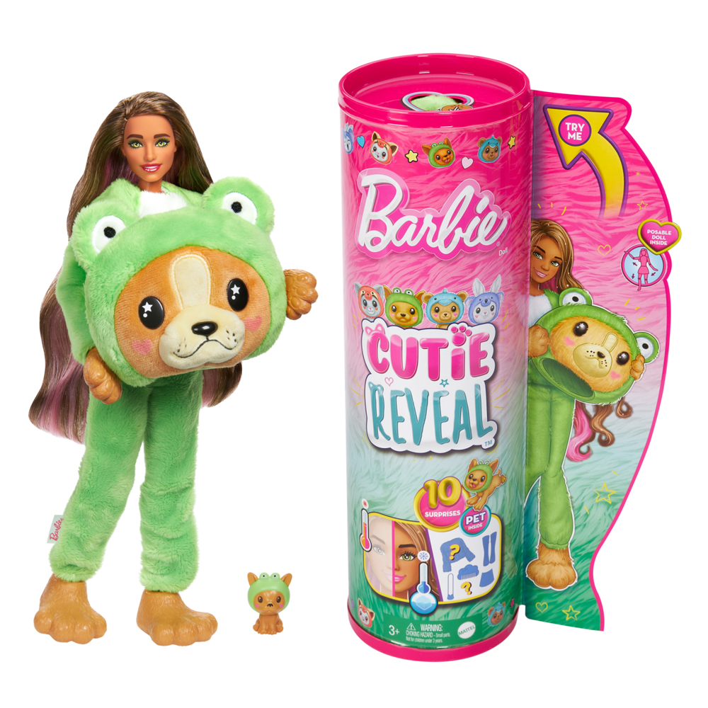Muñeca Barbie Mattel Cutie  Reveal Rana/Oso