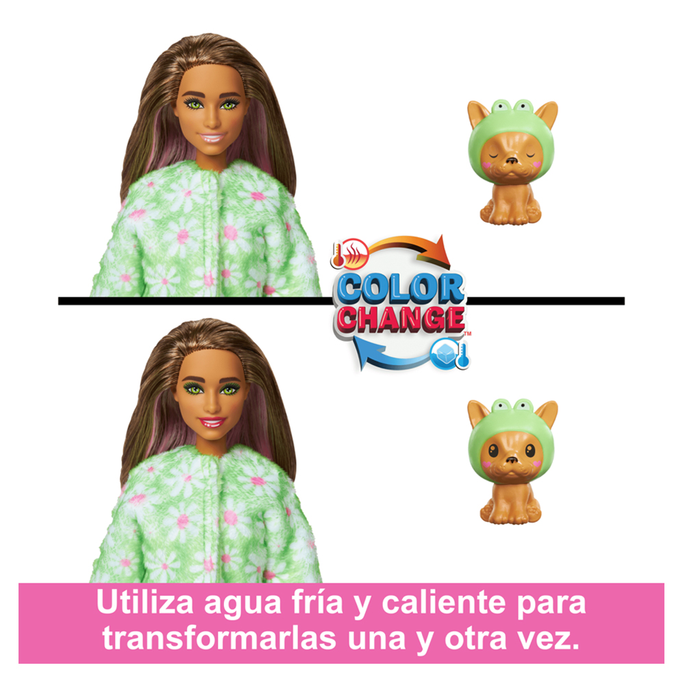 Muñeca Barbie Mattel Cutie  Reveal Rana/Oso
