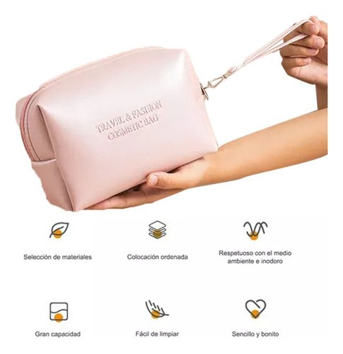 Estuches De Maquillaje Bolsa Cosmetiquera Set 3 Neceser rosa