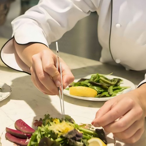 Pinza De Precisión Para Chef O Para Emplatar Plata 