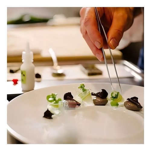 Pinza De Precisión Para Chef O Para Emplatar Plata 