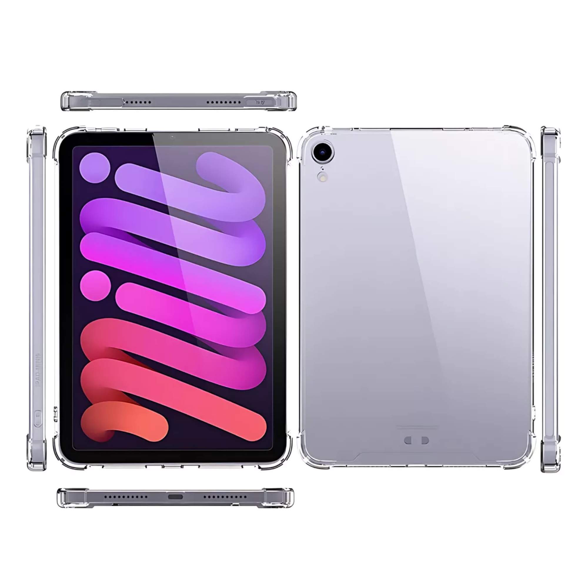 Kit Funda Case Transparente Uso Rudo + Mica Papel Para iPad mini 6 8.3