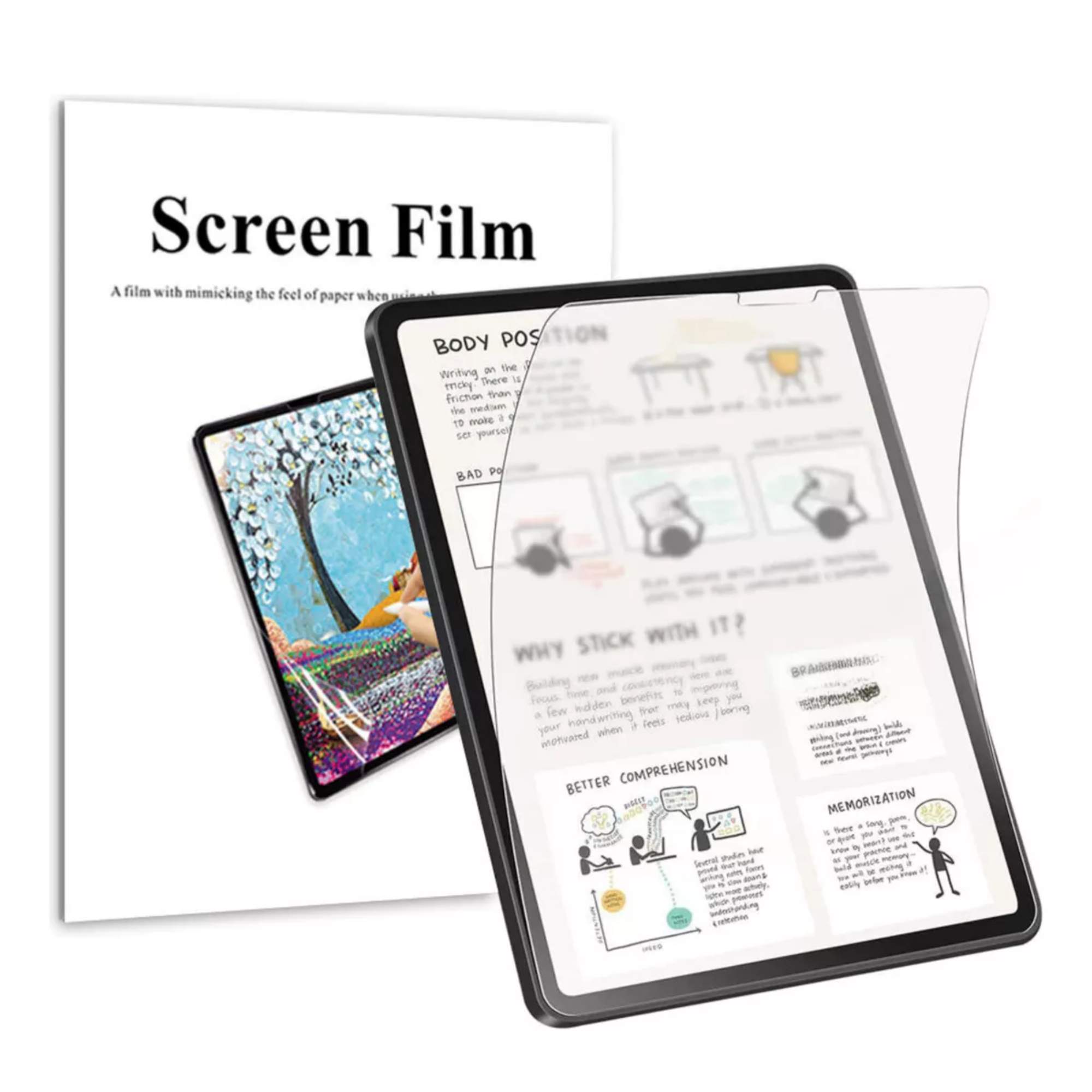 Kit Funda Case Transparente Uso Rudo + Mica Papel Para iPad mini 6 8.3