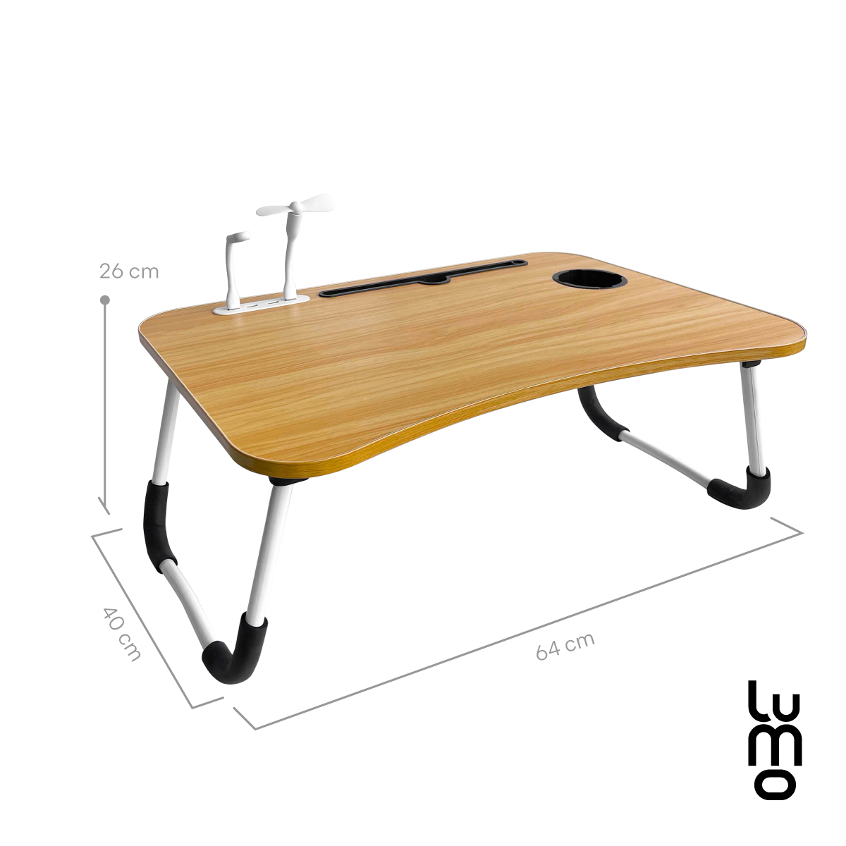 Mesa Plegable para Laptop Cama Con Lampara y ventilador