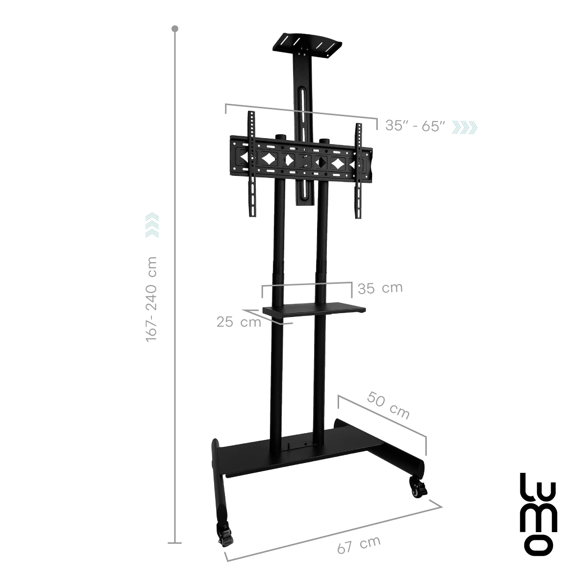 Soporte Pantalla Carrito con Ruedas TV de 32 a 65 Pulgadas
