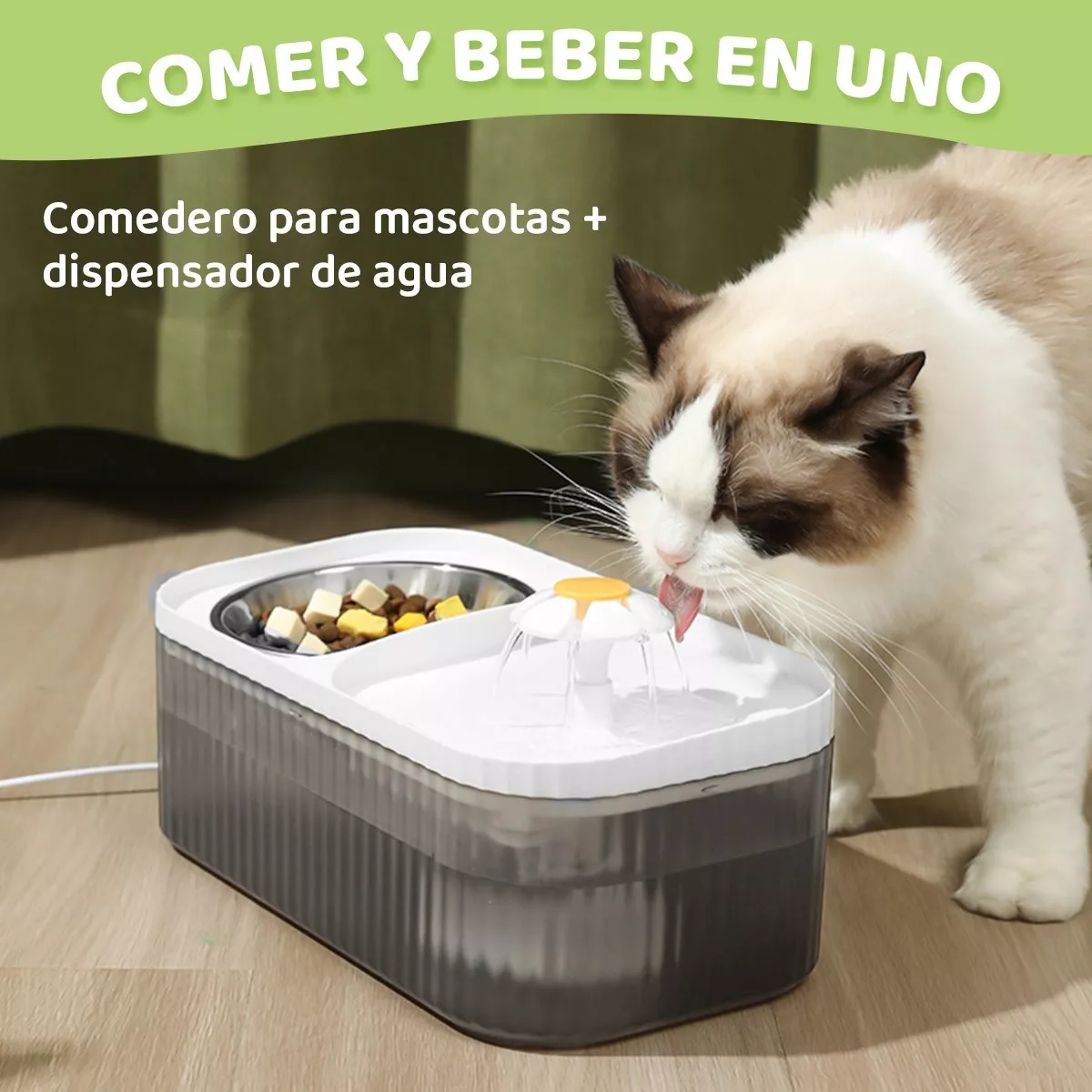 Bebederos Gatos Comederos Perros Fuentes De Gran Capacidad