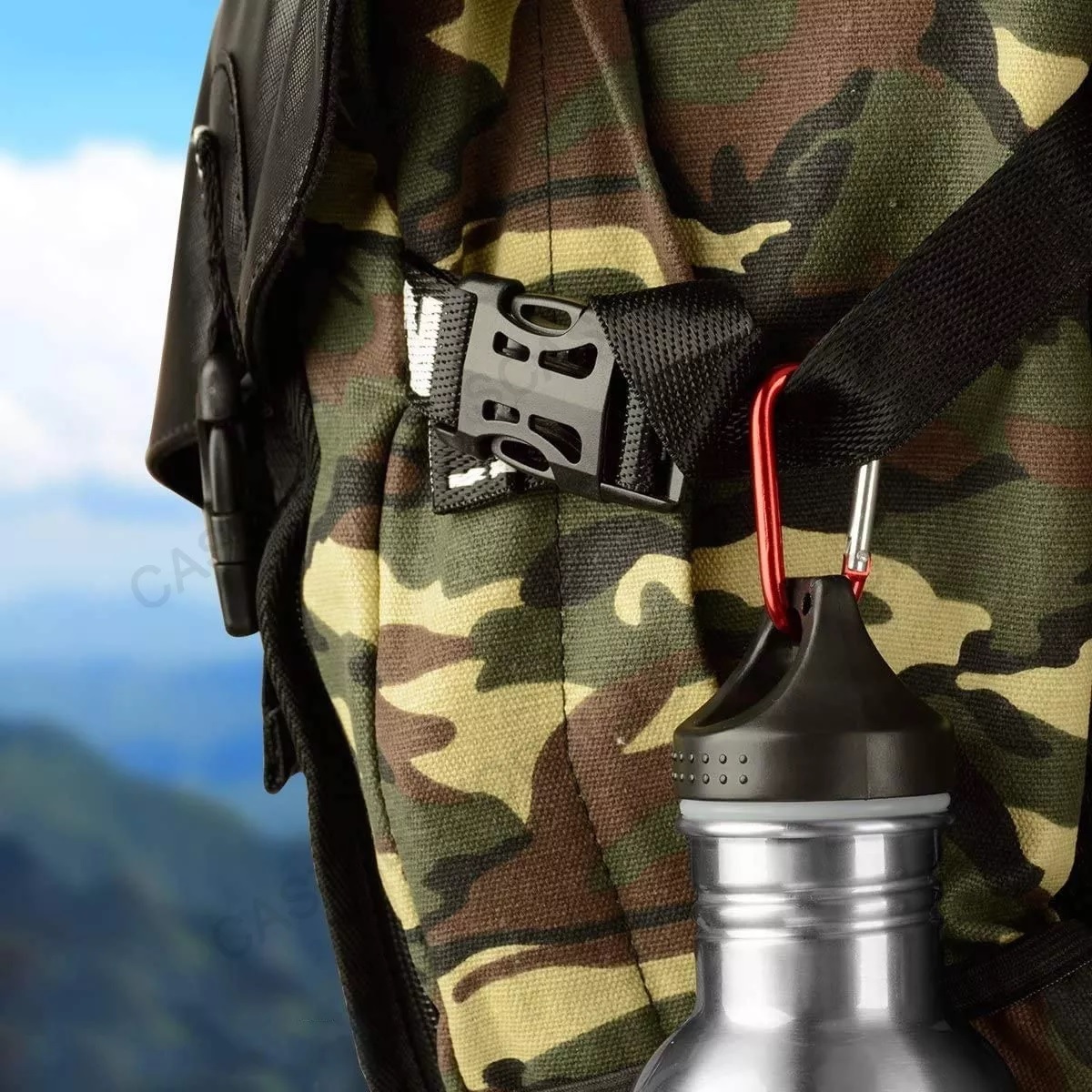 Kit  De 98 Arnés Para Llavero De Aluminio Mosquetón Gancho 