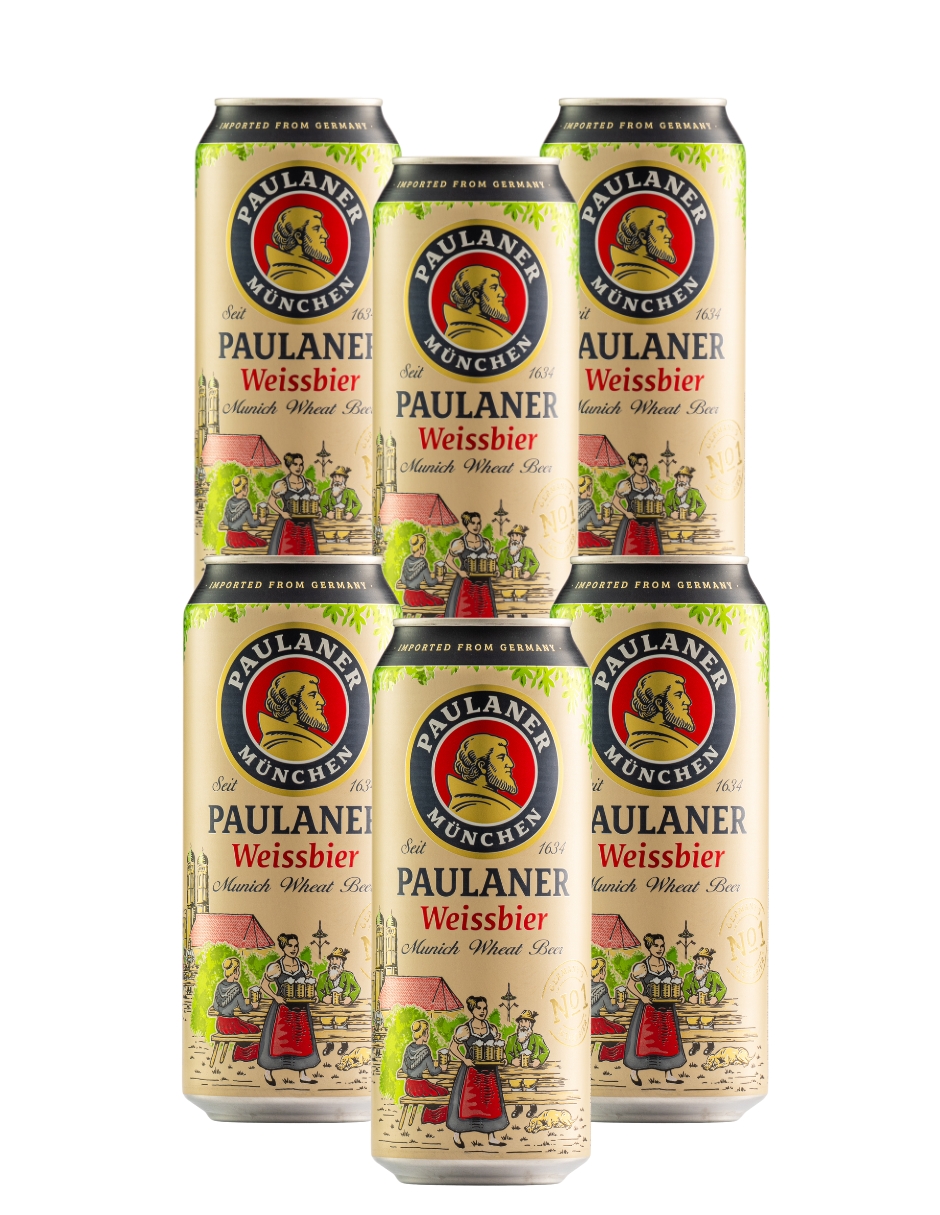 Six Pack Cerveza Paulaner Weissbier Lata 500 Ml