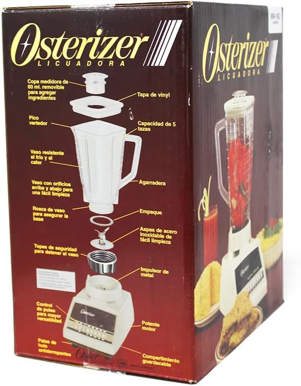 Oster Licuadora Galaxy 10 Velocidades, Vaso de Plástico, Color Almendra, 869-16