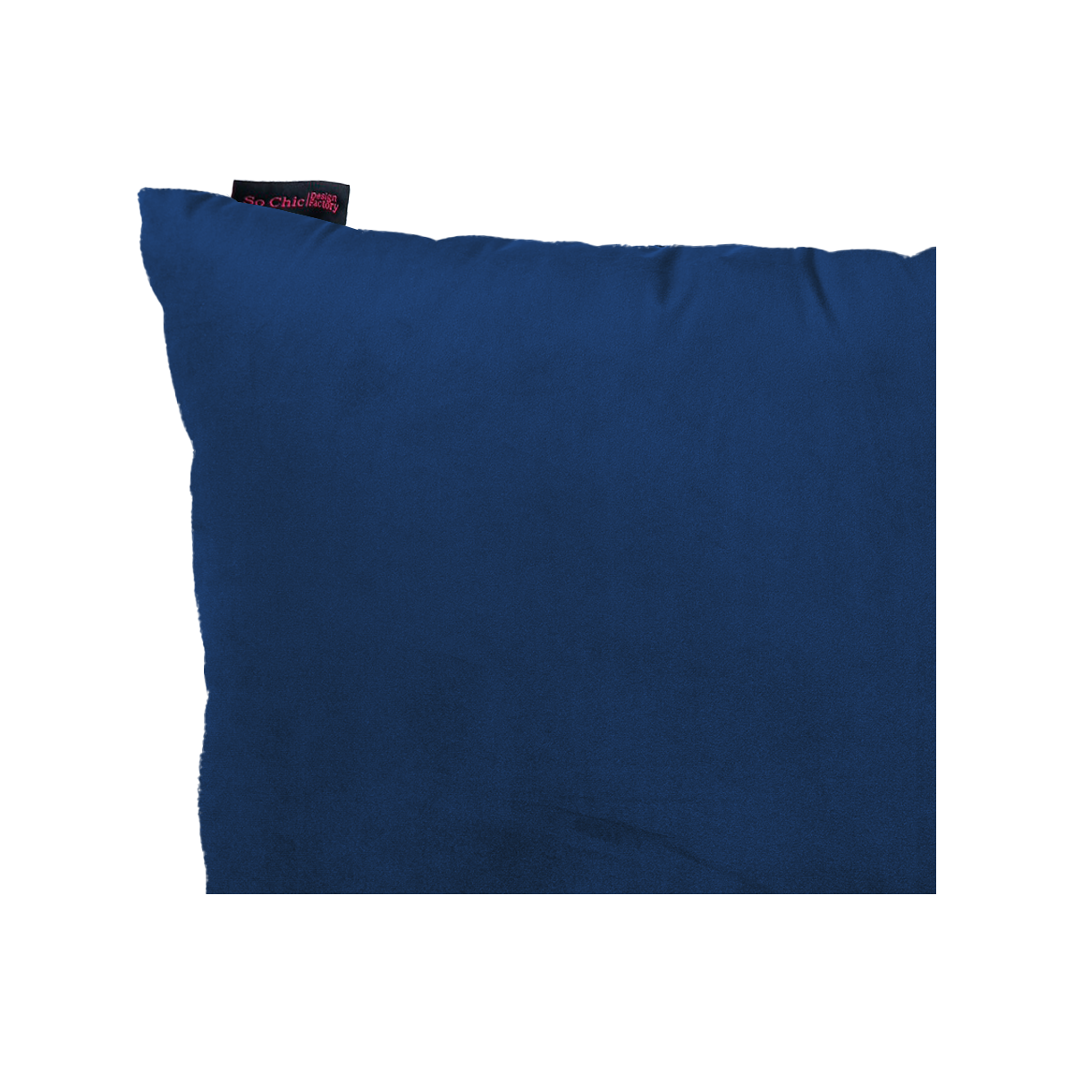 Cojín Decorativo Rectangular para Sala o Cama. Funda en Terciopelo Azul. Cierre Invisible