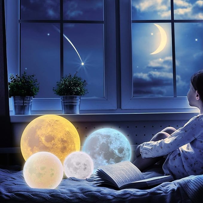 A Lámparas luna 3D, Luz Nocturna Luna LED