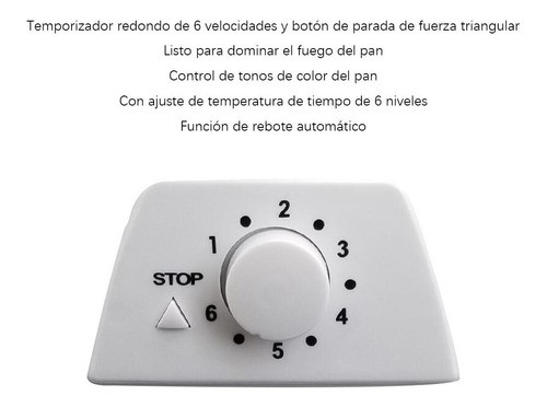 Tostador De Pan Y Bagel White 6 Niveles Blanco 110v 