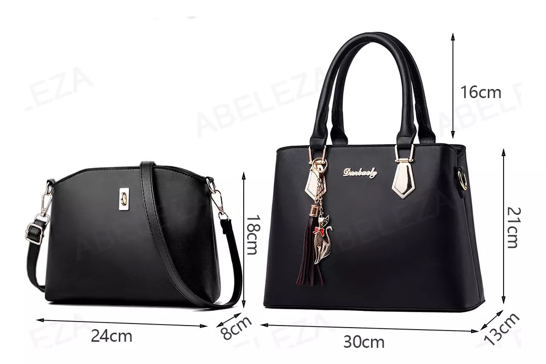 Bolso De Mano Para Mujer Bandolera Moda De Lujo Bolsa Tote Color Negro