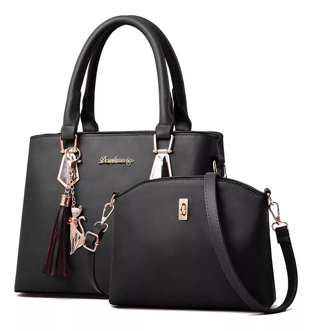 Bolso De Mano Para Mujer Bandolera Moda De Lujo Bolsa Tote Color Negro