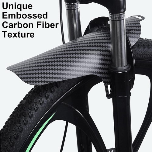 2 Piezas Lodera Salpicadera Guardabarros Mtb Bici Universal Fibra de carbon