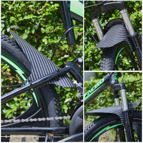 2 Piezas Lodera Salpicadera Guardabarros Mtb Bici Universal Fibra de carbon