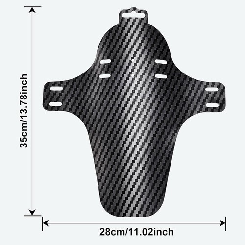 2 Piezas Lodera Salpicadera Guardabarros Mtb Bici Universal Fibra de carbon