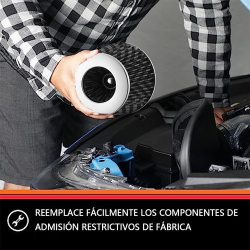Filtro De Alto Flujo Universal Y Tornado Turbina Para Auto Azul