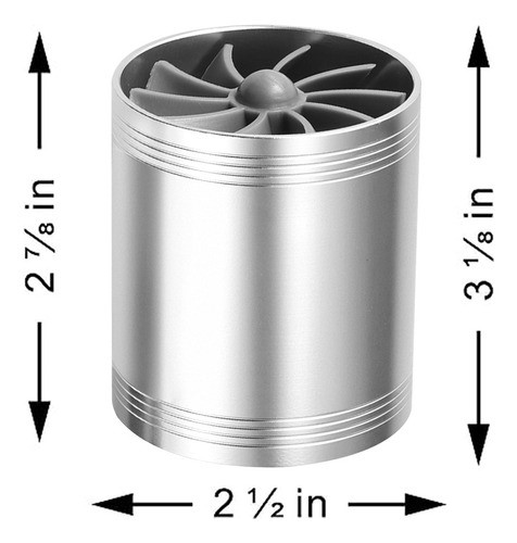Filtro De Alto Flujo Universal Y Tornado Turbina Para Auto Azul