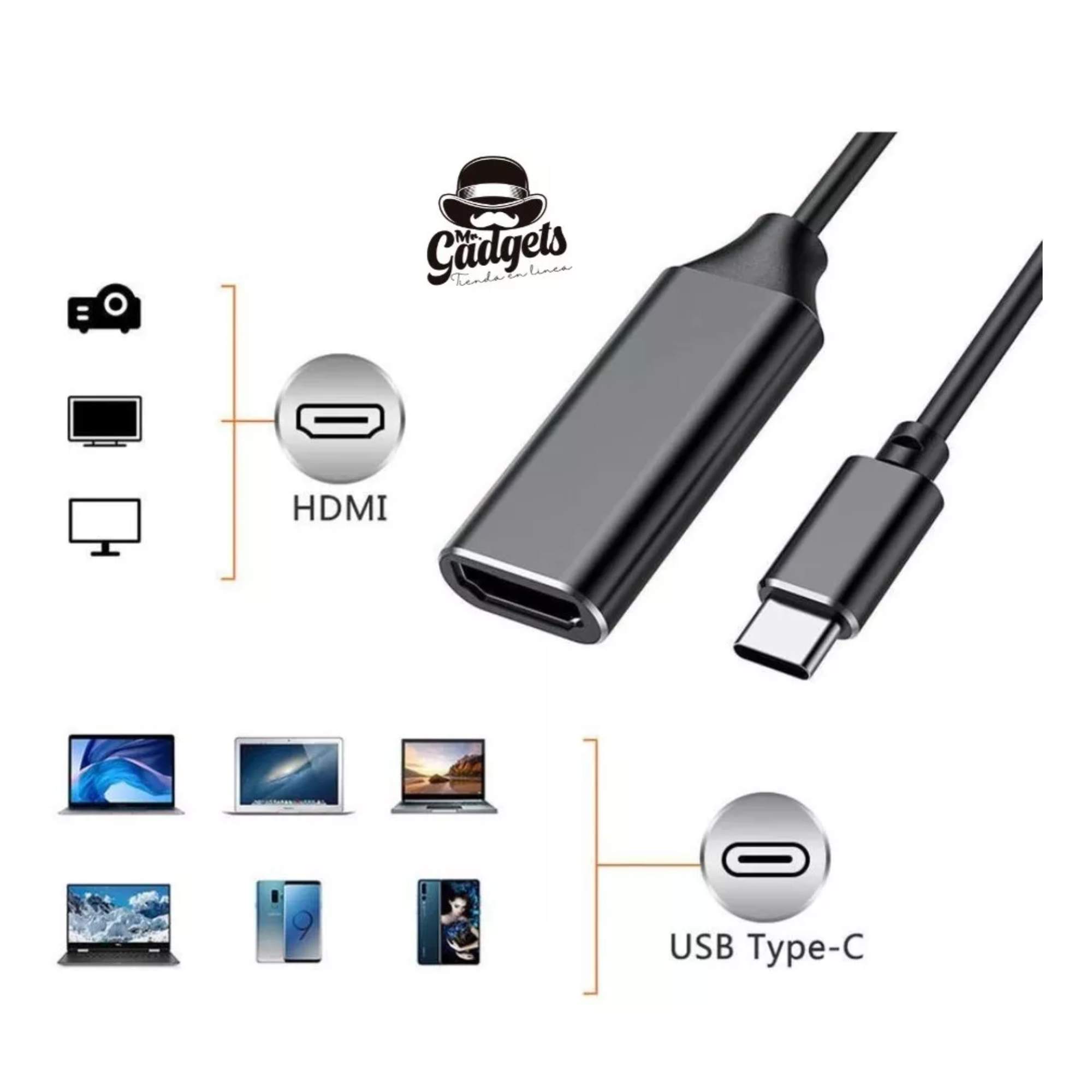Cable Adaptador Usb C A Hdmi 4k 60hz Aluminio Para Mac iPad