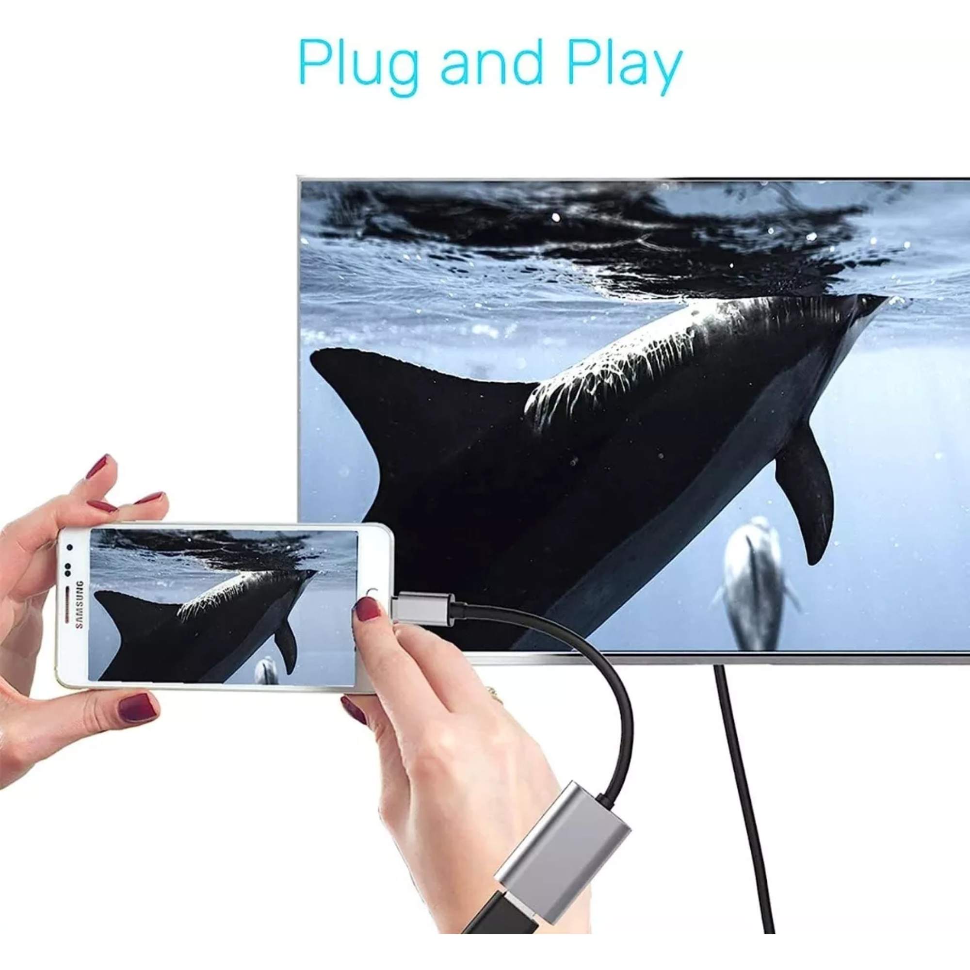 Cable Adaptador Usb C A Hdmi 4k 60hz Aluminio Para Mac iPad