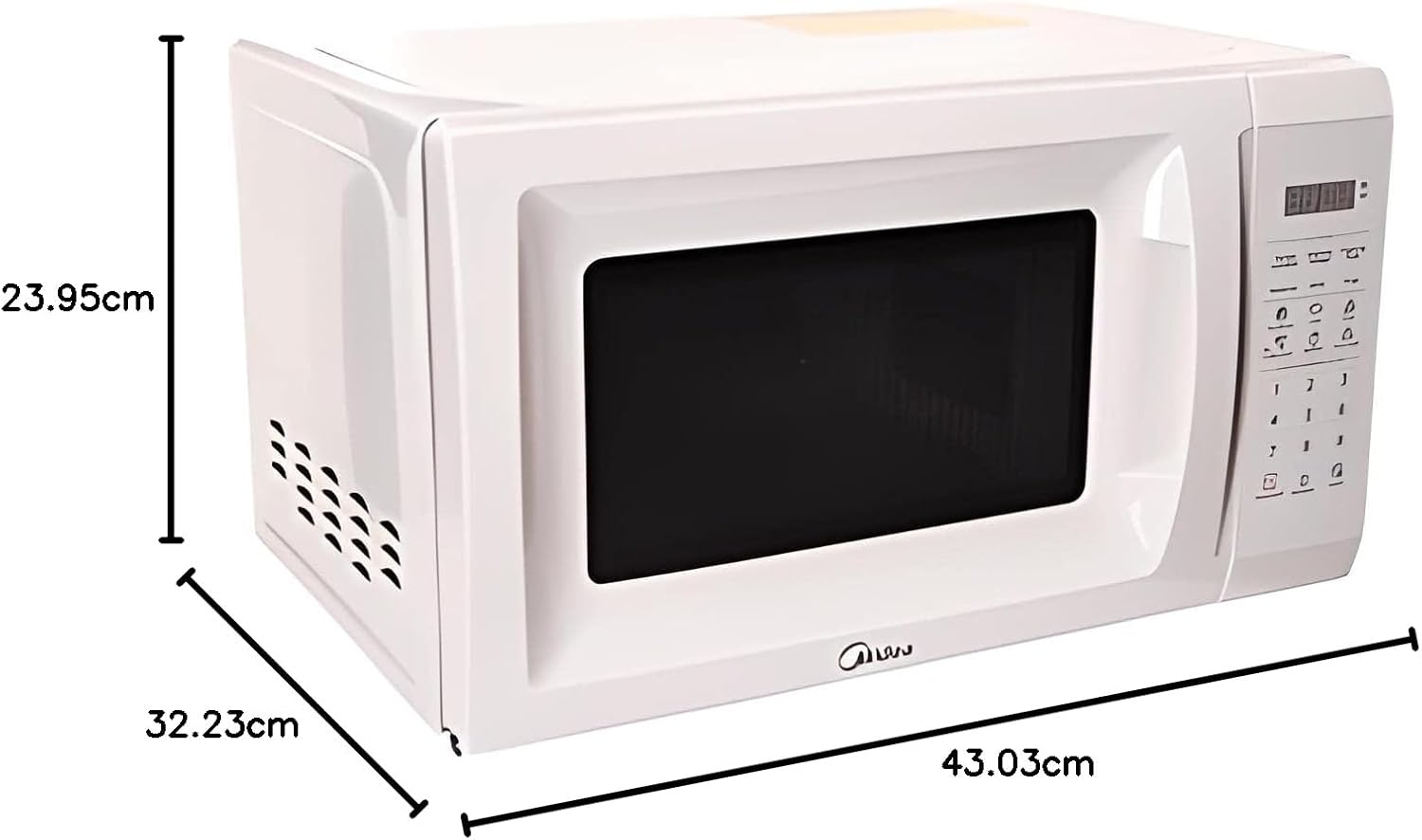 Midea MMDP07S2CW Horno Microondas con Capacidad de 21 Litros o 0,7 Pies Cúbicos, en Color Blanco