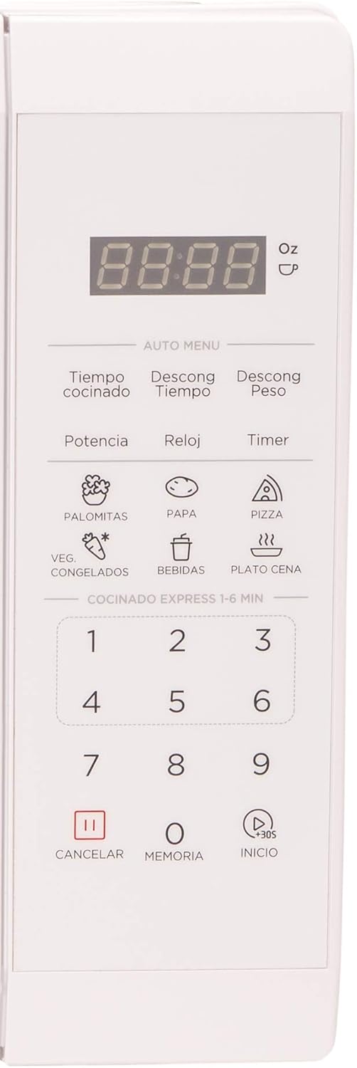 Midea MMDP07S2CW Horno Microondas con Capacidad de 21 Litros o 0,7 Pies Cúbicos, en Color Blanco