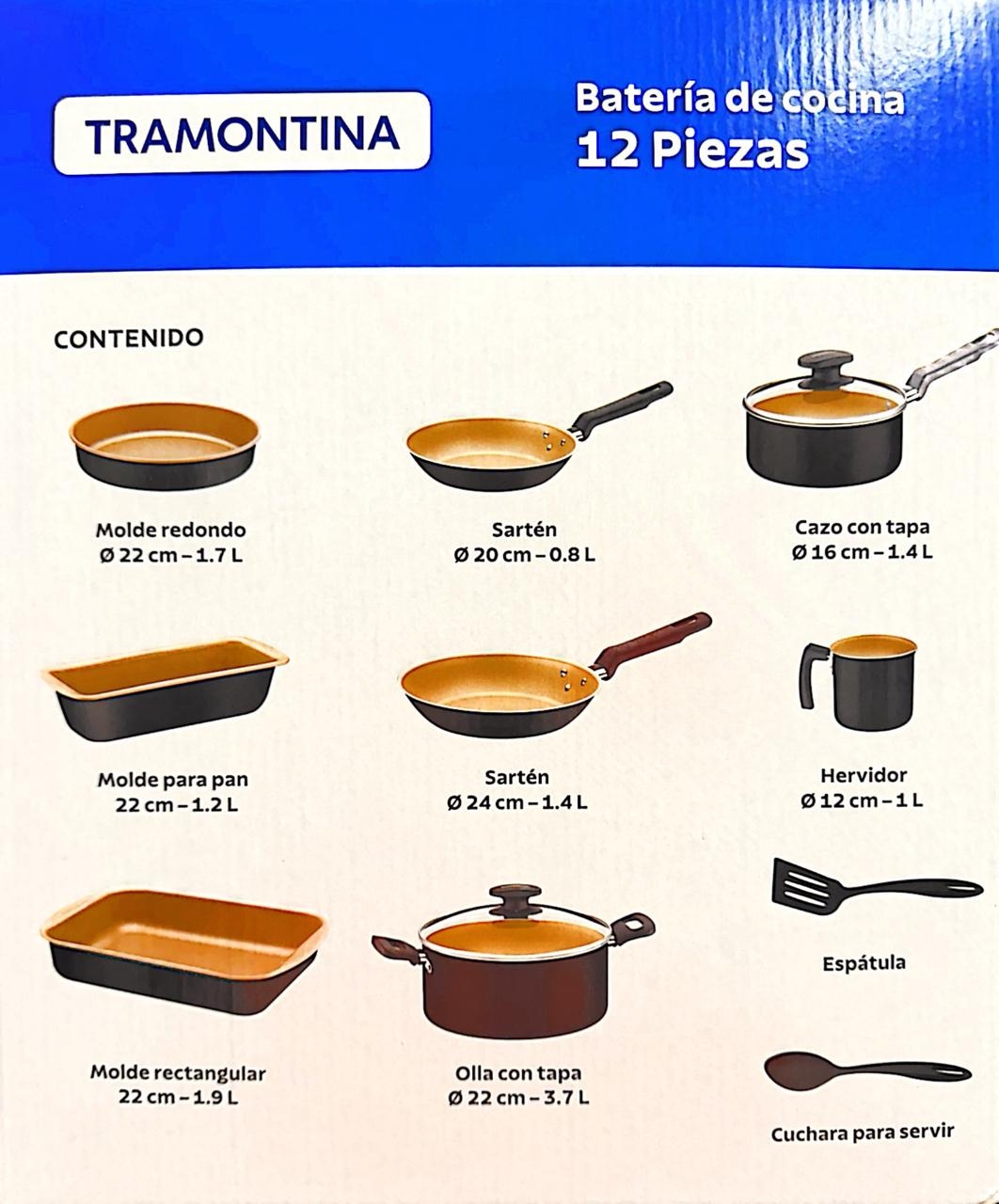 Batería de Cocina Tramontina 27899/484 12 Pzas Negra ENDY3