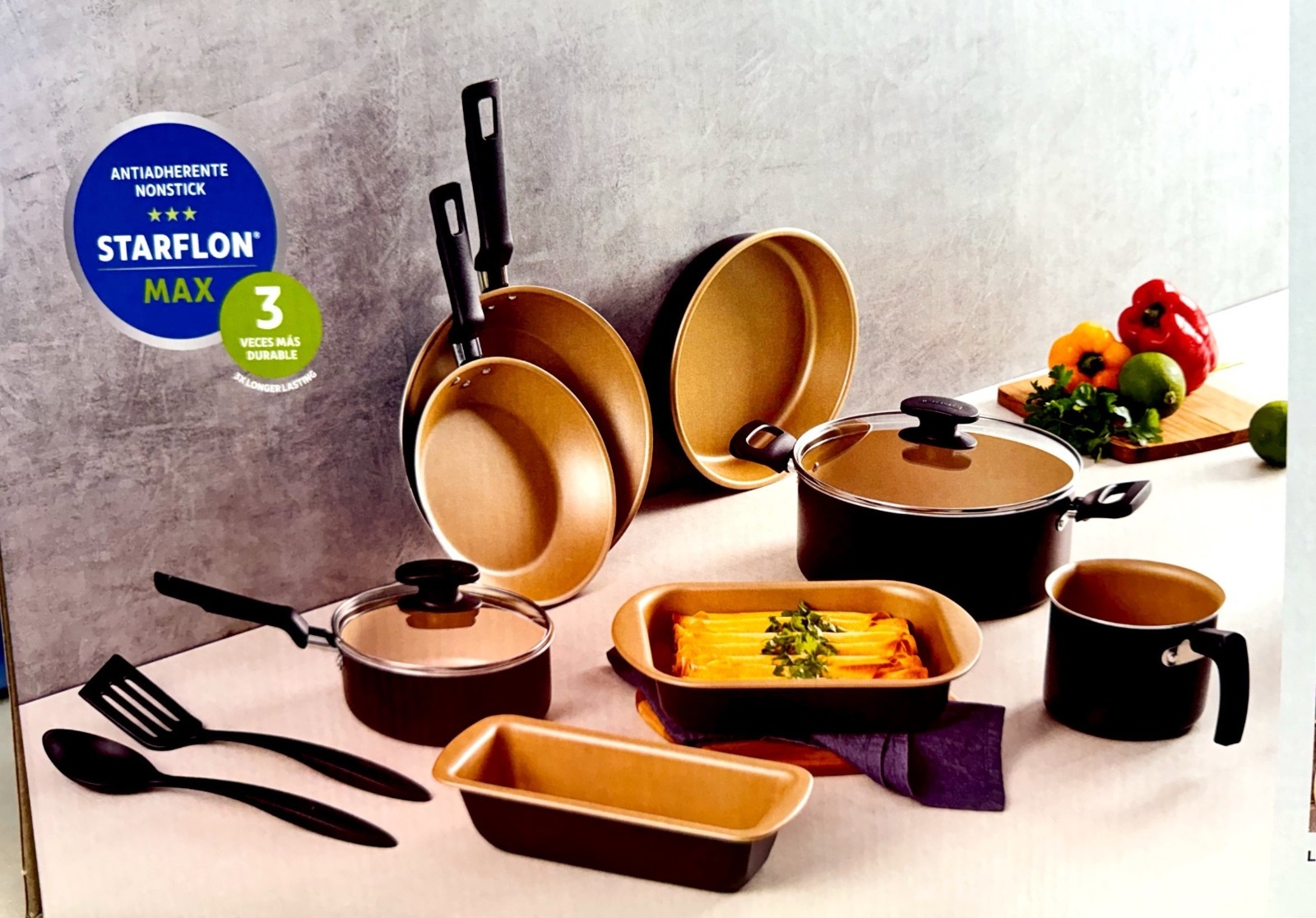 Batería de Cocina Tramontina 27899/484 12 Pzas Negra ENDY3