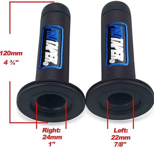 Puños Protaper Empuñaduras De Acelerador De 7/8 Pulgadas NEGRO AZUL