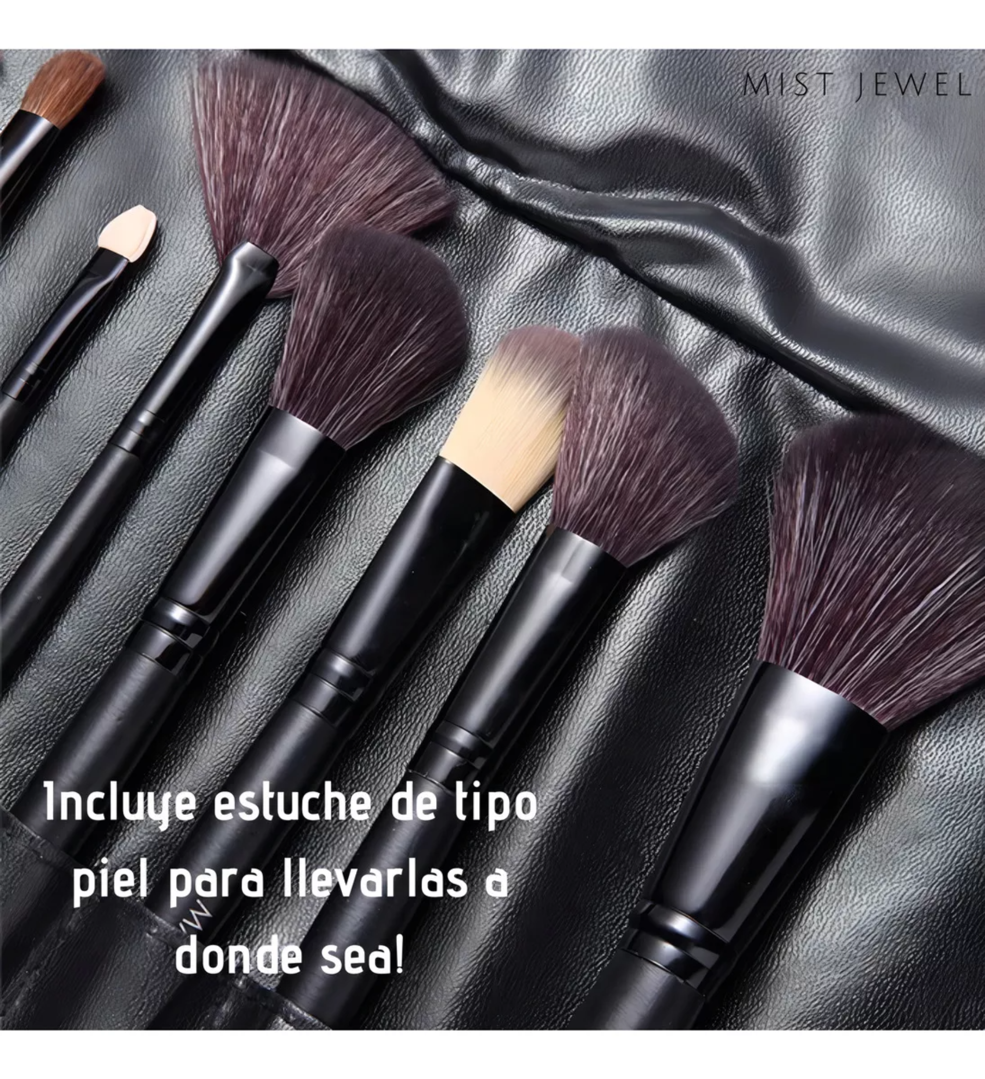 Brochas De Maquillaje Kit 24 Pcs Para Maquillaje Profesional Color Negro