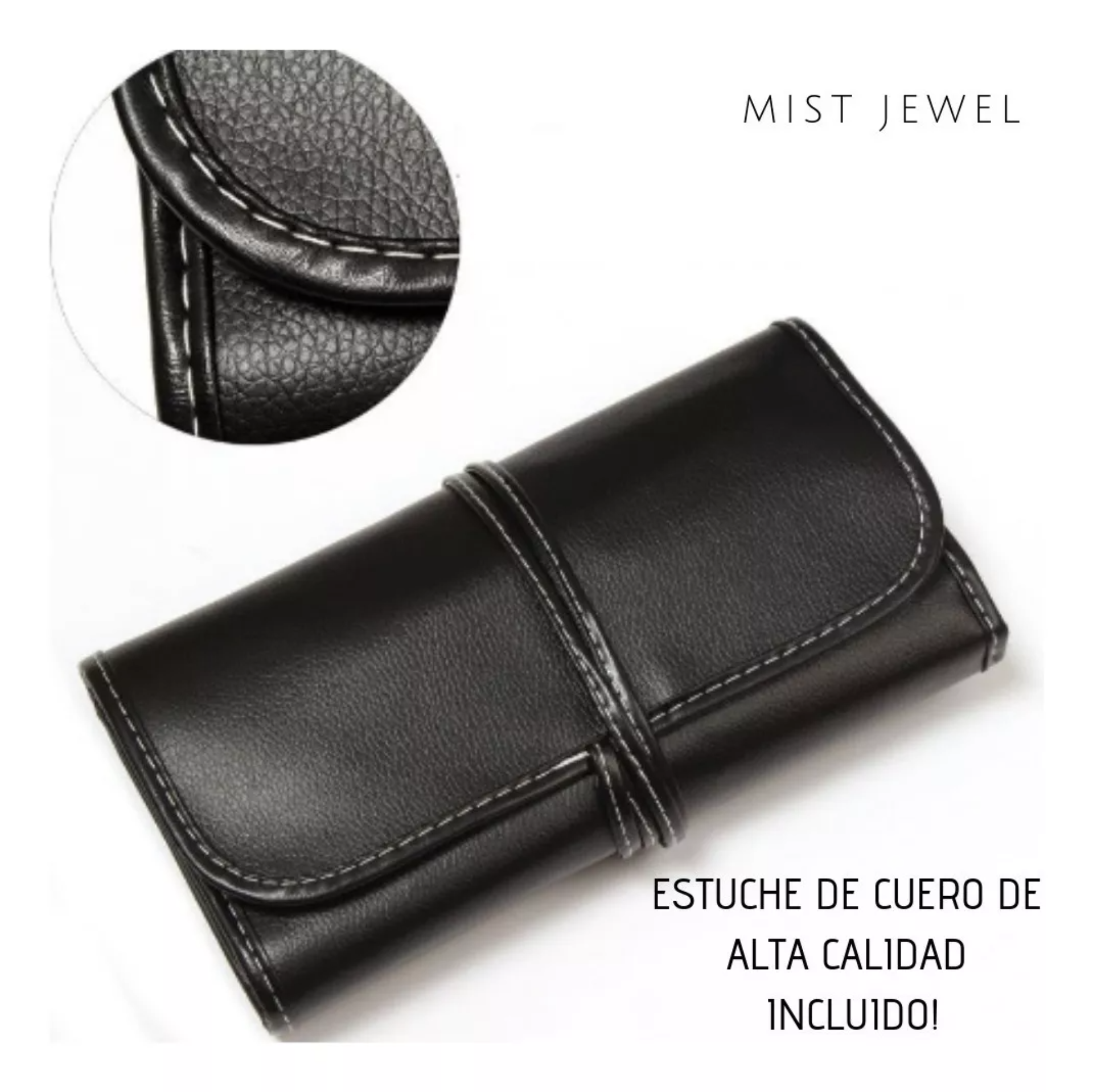 Mist Jewel Brochas De Maquillaje Kit 24 Pcs Para Maquillaje Profesional Marrón Con Estuche Negro Para Ojos, Rostro Y Cuello Makeup