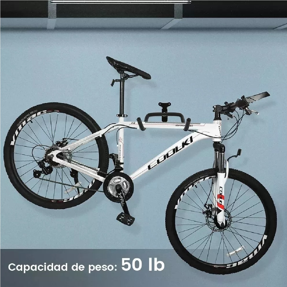 Set 2pz Doble Gancho Bicicleta Soporte Porta Bicicleta Pared