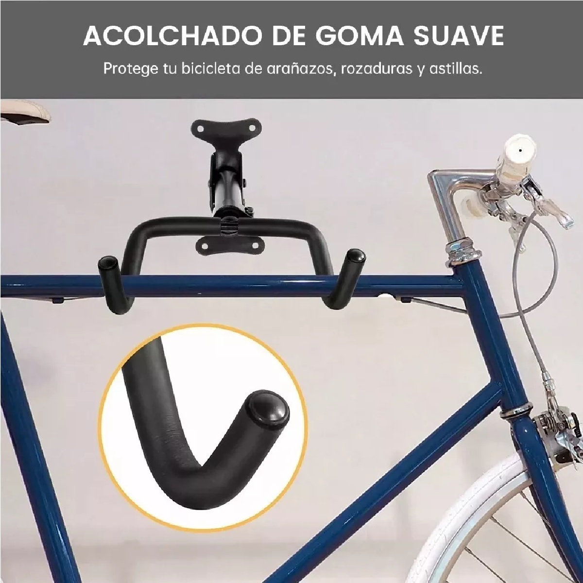 Set 2pz Doble Gancho Bicicleta Soporte Porta Bicicleta Pared