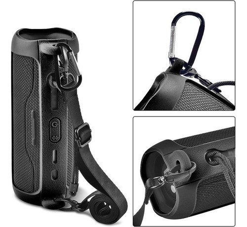 Funda Protectora De Silicona Para Bocina Para Jbl Flip 6 NEGRO