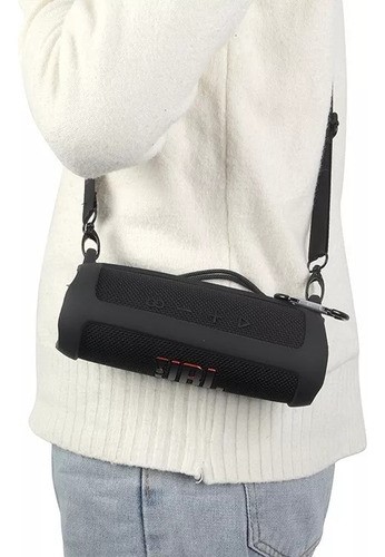 Funda Protectora De Silicona Para Bocina Para Jbl Flip 6 NEGRO