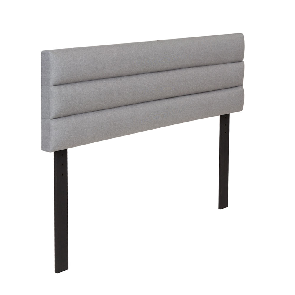 Colchón Queen Size Restonic Nautilus con Cabecera Dicasa Logan Gris Claro