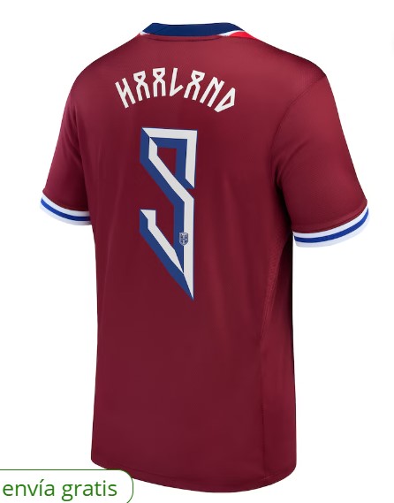 Nuevo! Jersey Noruega 2024/2025 Titular Local Roja Earling Haaland Talla XL