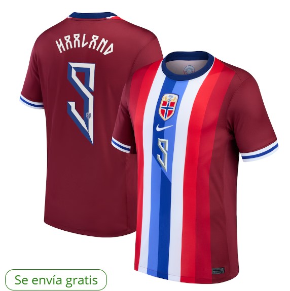 Nuevo! Jersey Noruega 2024/2025 Titular Local Roja Earling Haaland Talla XL