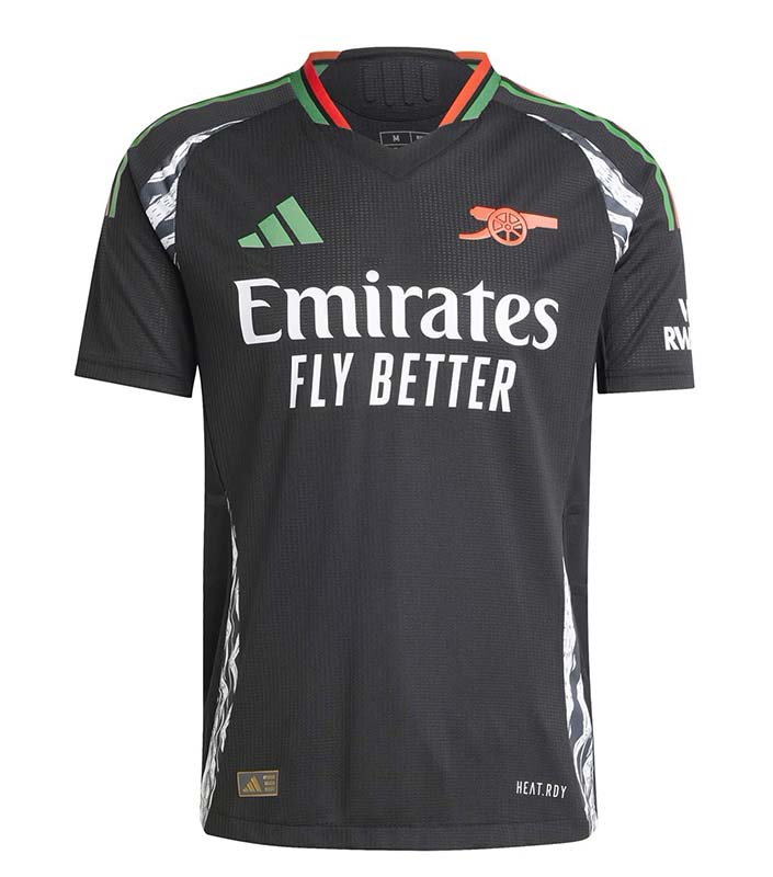 Nuevo! Jersey Arsenal Gunners Inglaterra 2024/2025 Visita Negra Parche Premier Talla XL