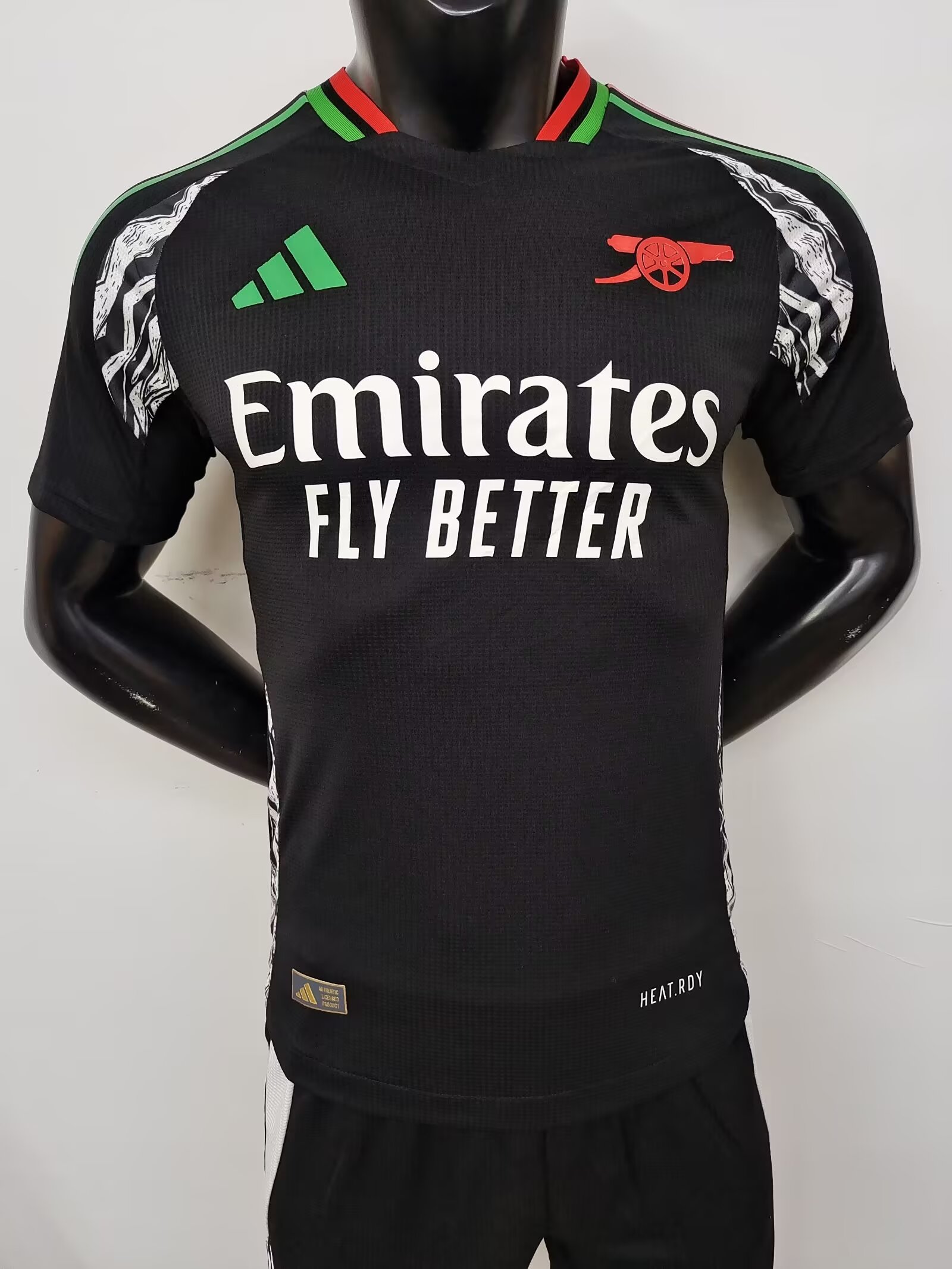Nuevo! Jersey Arsenal Gunners Inglaterra 2024/2025 Visita Negra Parche Premier Talla XL