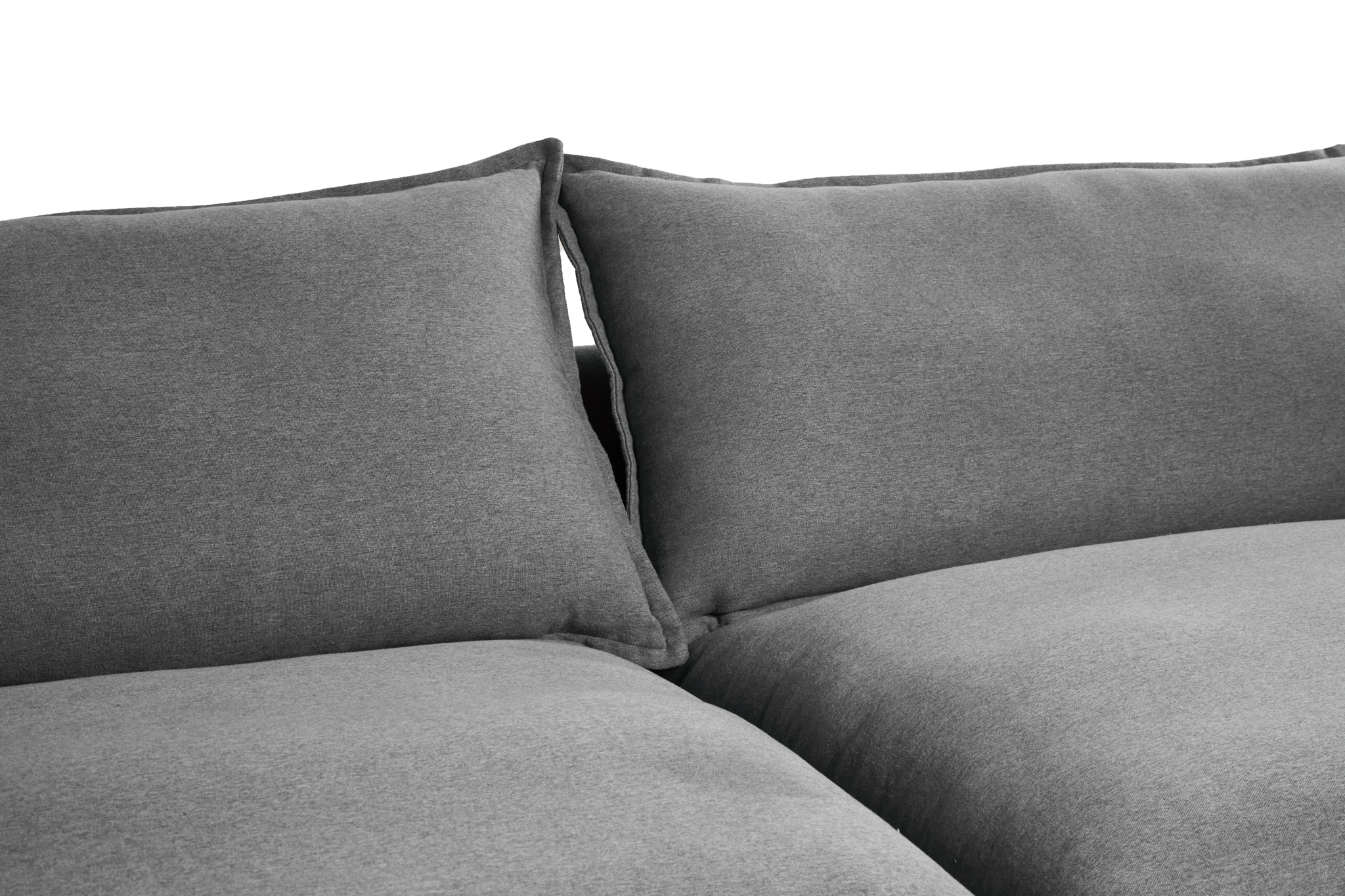 Sofá de 3 Plazas Tapizado Color Gris Oxford. Estructura de Madera Sólida